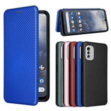 适用诺基亚G60 5G碳纤维手机壳Nokia xg60欧美翻盖皮套手机保护套