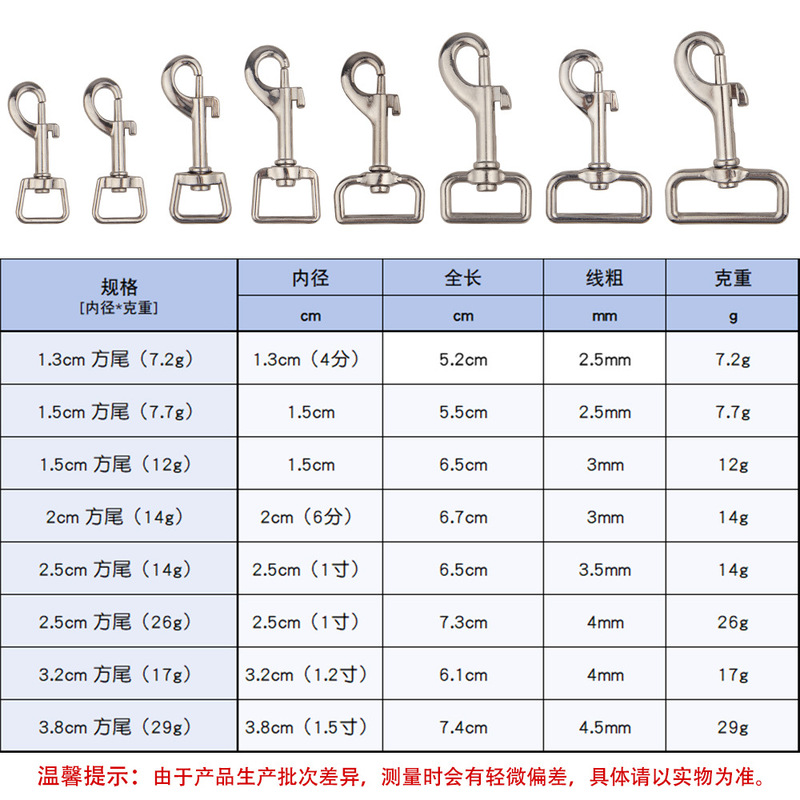 メーカー角尾P字フックバッグペット部品合金フックボタン亜鉛合金犬ボタンペットボタン|undefined