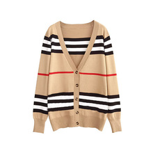 2025 Women's sweater women's jacket cashmere cardigan mid-le