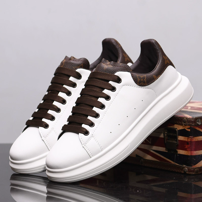 Мужская обувь новая модная обувь весенний сезон кожаные маленькие белые туфли