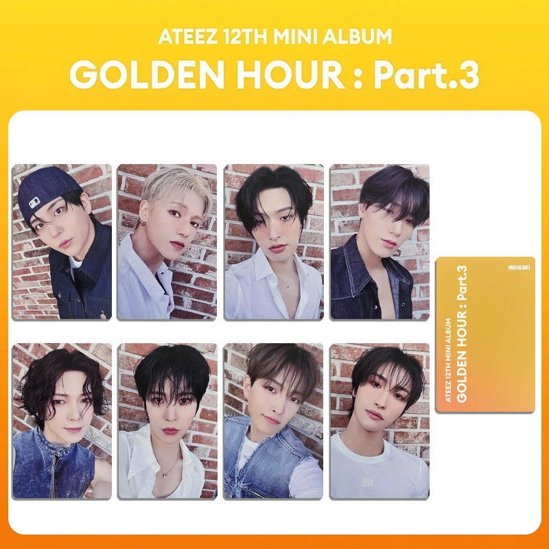 Карточка альбома ATEEZ "GOLDEN HOUR: Part.3" Открытка Случайная открытка Специальная открытка