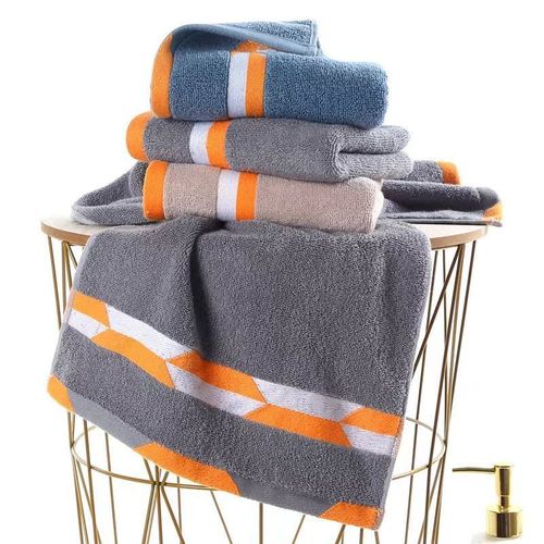 Wholesale 100% Cotton Home Towels, Home Water Absorbent Thick Patterned Non-Fuzzing Embroidered 14-Piece Gift Set