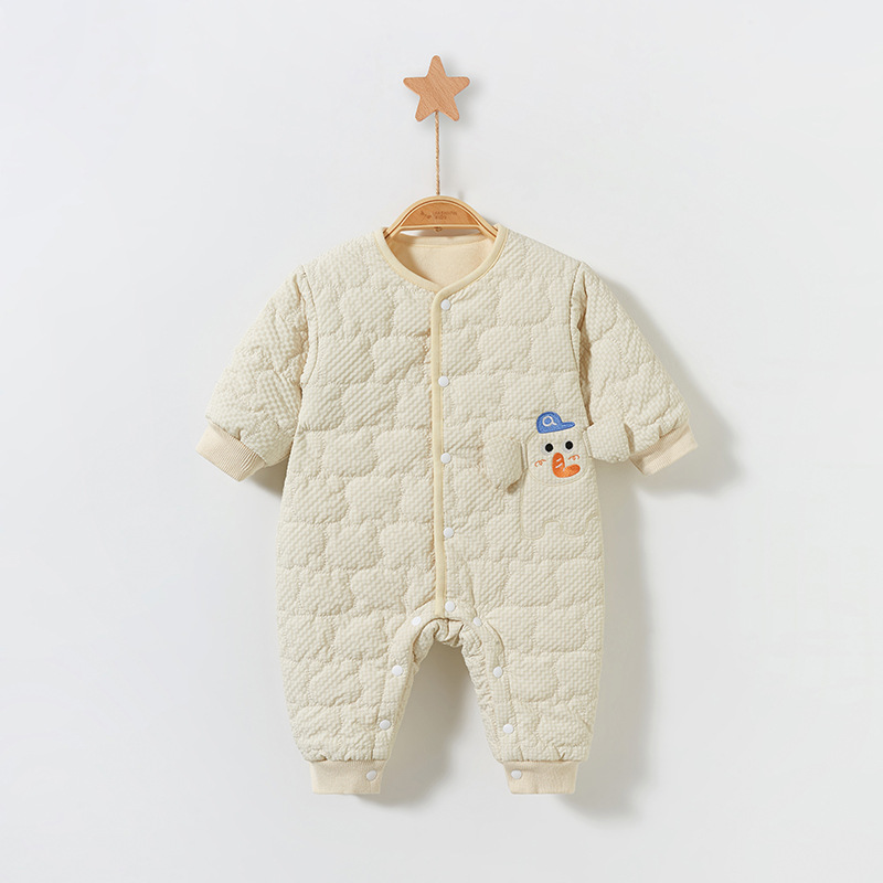 Bebé mono Otoño e Invierno hombres y mujeres cálido fleece-forrado recién nacido Ropa engrosada mameluco traje bebé ropa de invierno