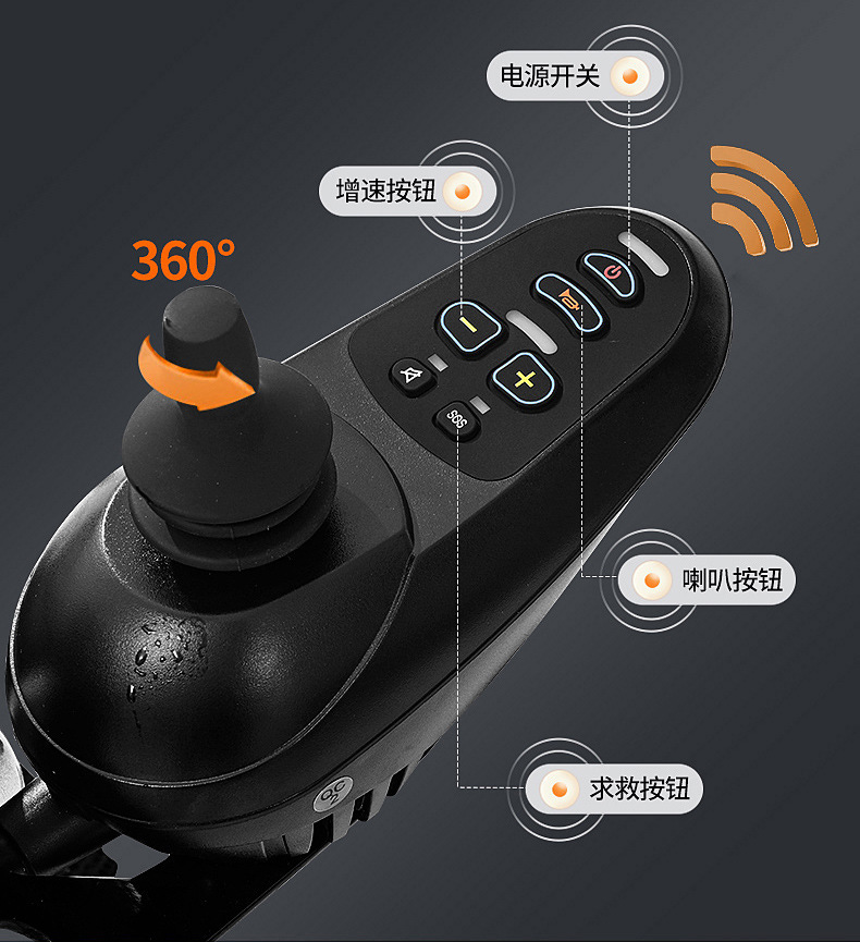 Billionaire Elderly Electric Wheelchair with Large Front Wheels, Flexible Folding, Smart Electric Mobility Scooter for Disabled and Elderly