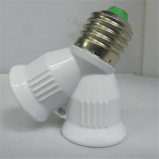 Wholesale Sales of E27 Double-Head Converter E27 to 2 E27 E27-2E27 Lamp Holder Screw Conversion Lamp Holder