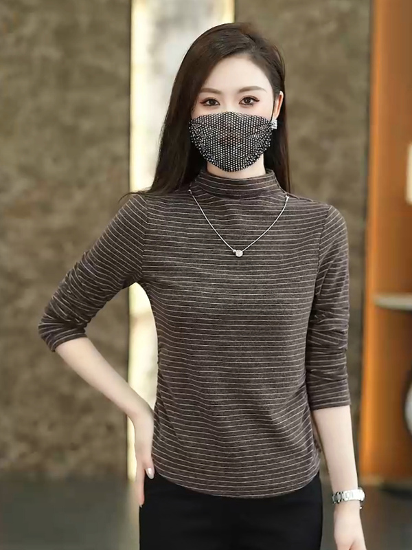 时尚五分袖打底衫女士2025秋季新款气质修身显瘦百搭休闲圆领T恤|undefined