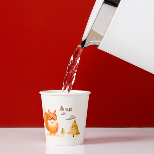 Meliya Tea Disposable Paper Cup Home Office Drinking Cup No Leakage No Odor Department Store Wholesale