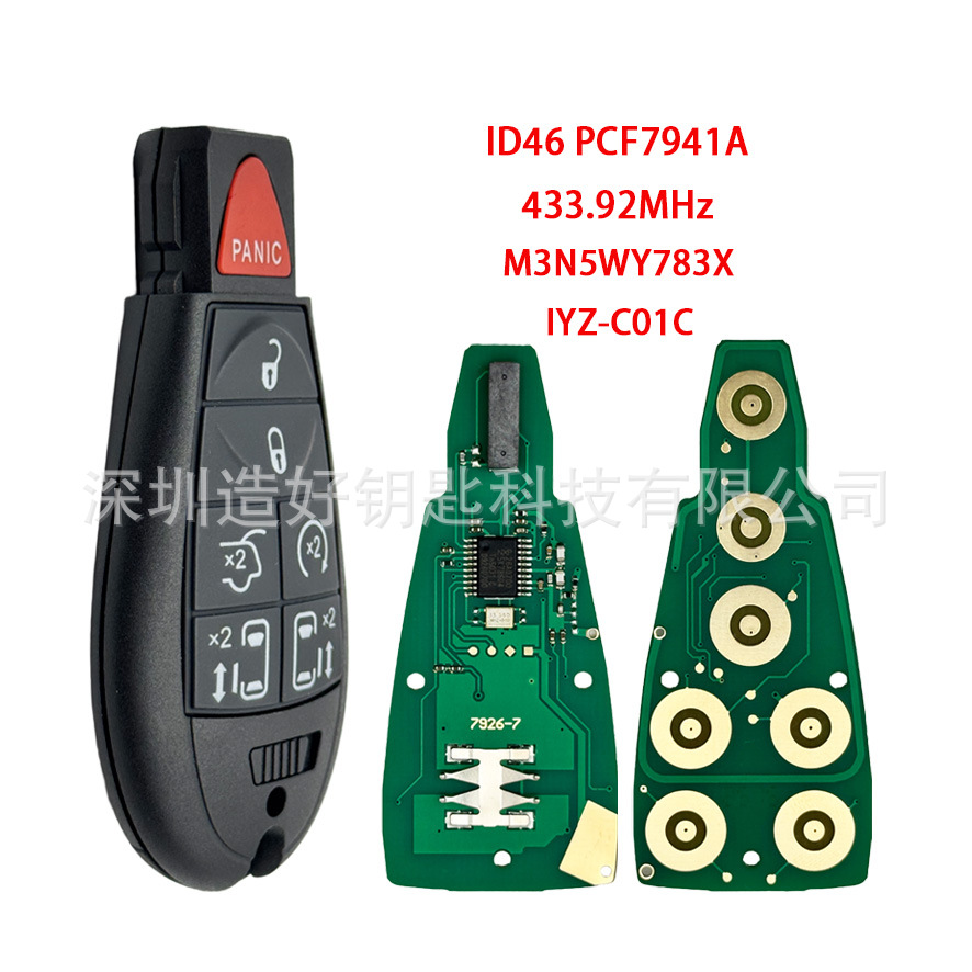 M3N5WY783X is suitable for Jeep Chrysler remote control car key 433mhz ID46 pcf7941