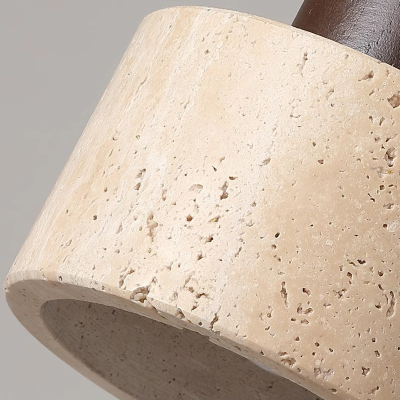 Lámpara Colgante de Piedra Amarilla, Estilo Wabi-Sabi Nórdico, para Comedor/Hogar