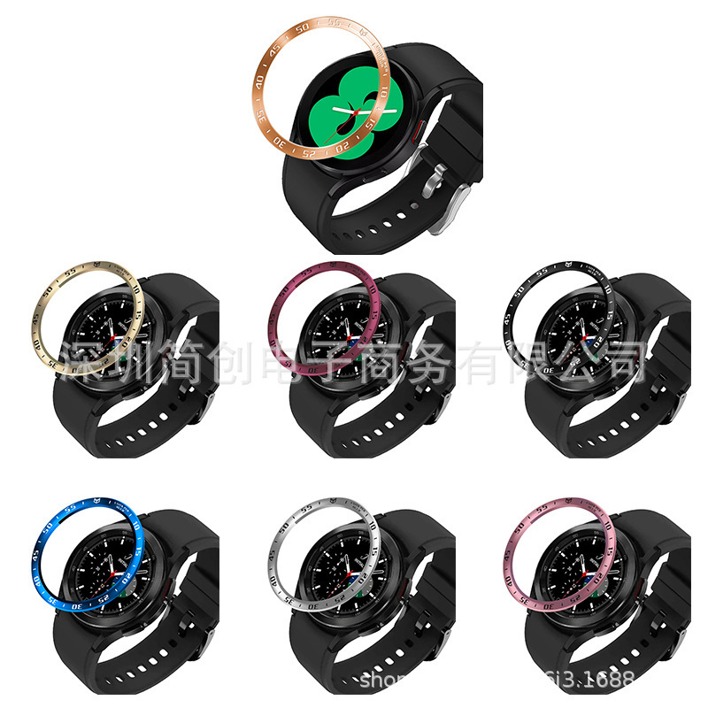 For Samsung Galaxy Watch4 Classic Watch Bezel Time Racing Scale Metal Protection Ring For Samsung Galaxy Watch4 Classic Watch Bezel Time Racing Scale Metal Protection Ring