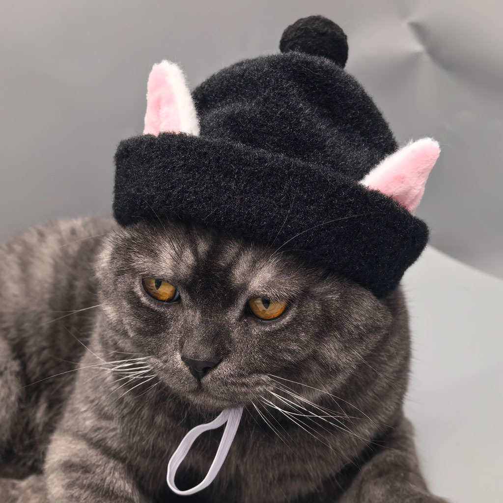 Gorro de pelagem sintética de coelho para gatos e cães_voghion.com