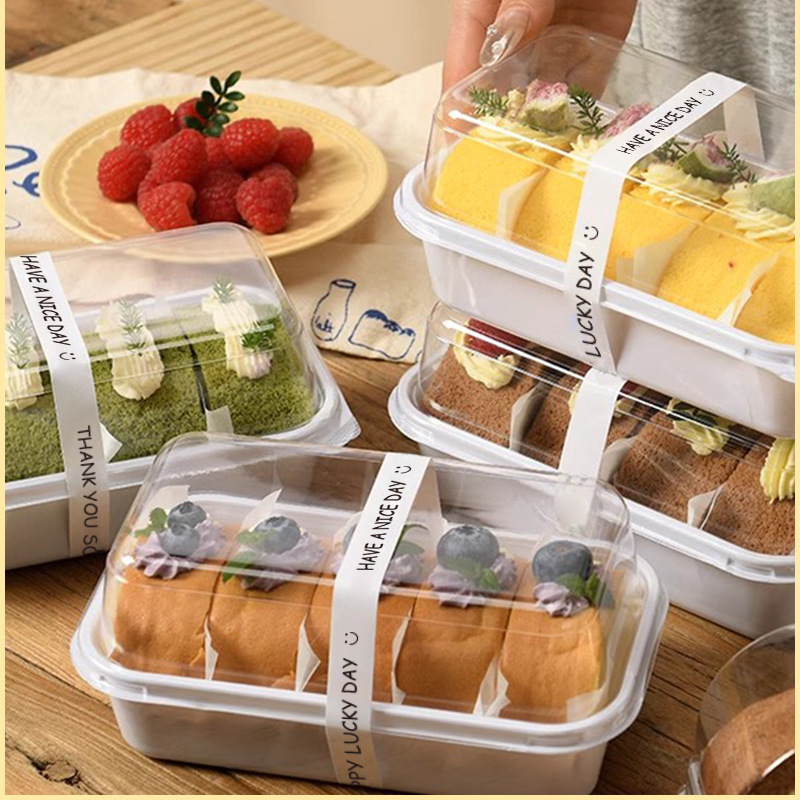 Fabricantes de productos en línea en el punto de la explosión de tiras largas pegatinas de horneado caja de pastel empaquetado pegatinas de sellado alargadas pegatinas de decoración de postre image 4
