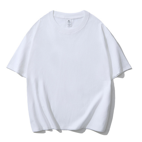 Short-sleeved men's T-shirt, fashionable casual clothes, fashionable solid color T-shirt, loose bottomed shirt, women's couple's wear