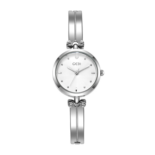 GEDI歌迪小圆女表钢带简约ins休闲小巧学生腕表防水女士石英手表