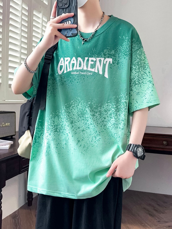 夏の男性用涼しい半袖tシャツ青年青少年ファッション百合ファッションtシャツ中学生高校生半袖|undefined