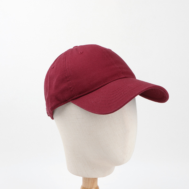 Daily Occasion Cotton Material Unisex Fashion Solid Color Curved Eaves Baseball Cap