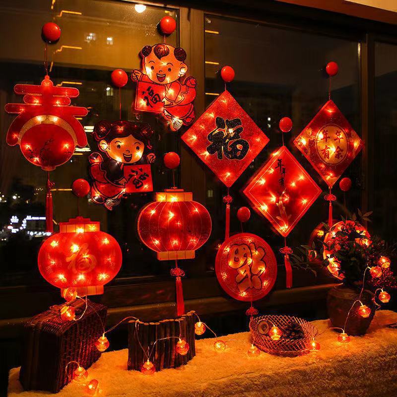 Festival de Año Nuevo decoración ventana