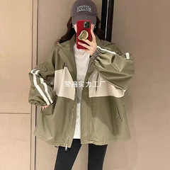 新款棉服冲锋衣女洋气中长款连帽外套加厚小香风宽松棉服外套上衣