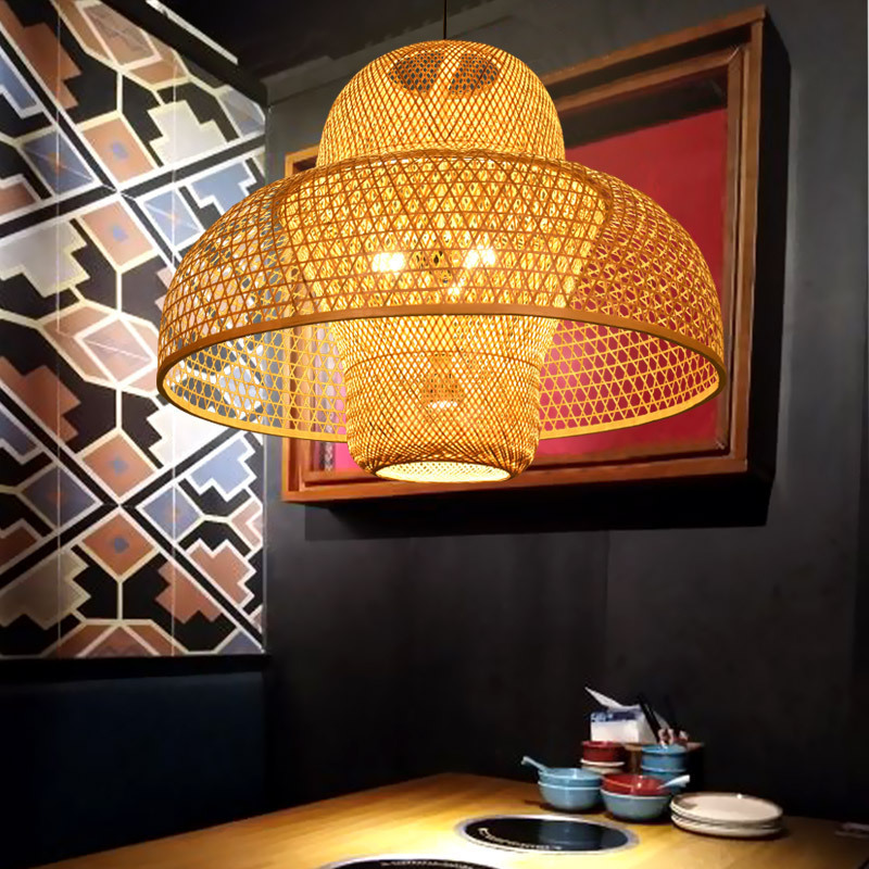 New Chinese Restaurant Hotel Room Room Farmhouse Bamboo Chandelier Personalized Japanese Style Bamboo Creative Round Table Lamps New Chinese Restaurant Hotel Room Room Farmhouse Bamboo Chandelier Personalized Japanese Style Bamboo Creative Round Table Lamps