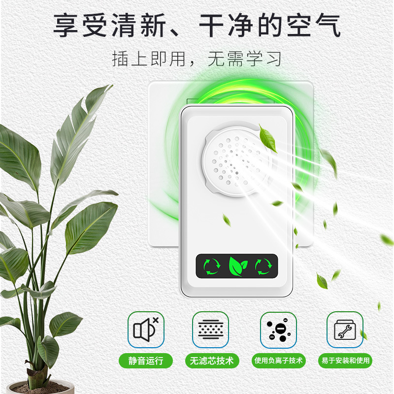 Portable Plug-In Mini Air Purifier Fresh Air Removes Odor and Formaldehyde