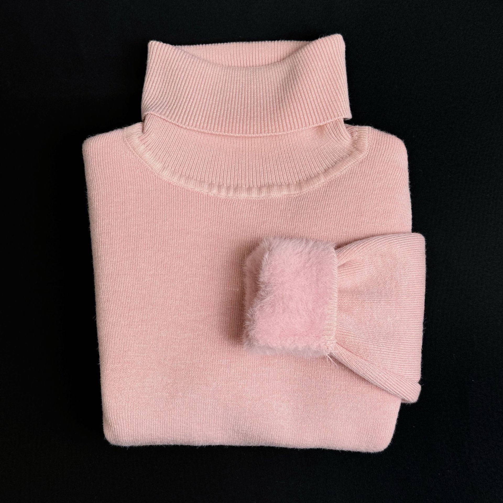 2025 otoño y invierno nuevos niños de cuello alto engrosado suéter caliente para hombres y mujeres camisetas de punto para bebés camisetas de base de imitación de camisa image 10