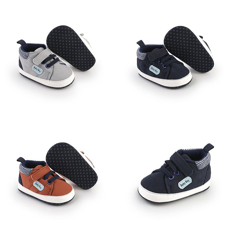 0-1 Year Old Spring and Autumn Canvas Casual Baby Toddler Shoes Suitable for Indoor Baby Crawling Soft Sole Toddler Shoes