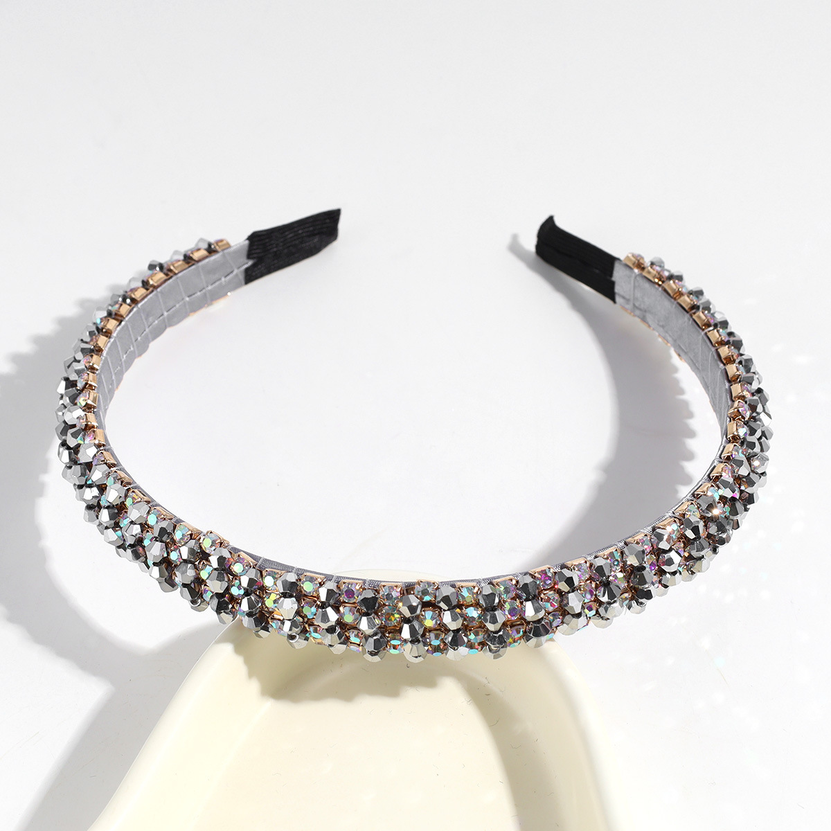 Women's Fashion C Shape Rhinestone Handmade Hair Band display picture 6