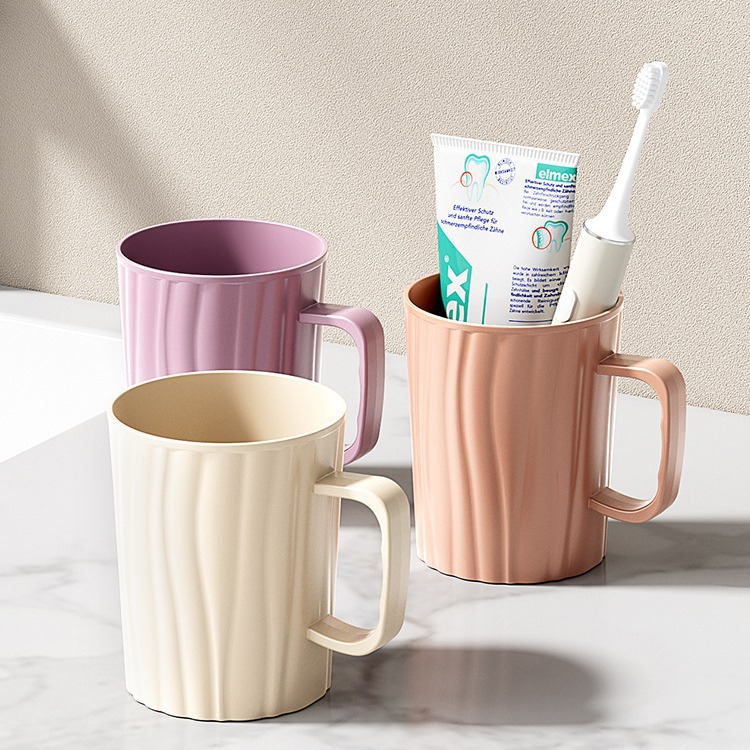 Tandenborstel van verdikt PP-plastic met eenvoudig handvat, lichte luxe beker, Scandinavische stijl, creatieve studentenwasbeker met boommotief_voghion.com