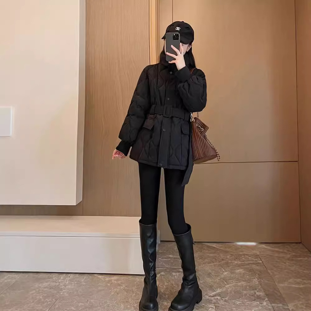 冬装羽绒棉服收腰棉袄女短款2023年新款百搭小个子显瘦外套休闲款