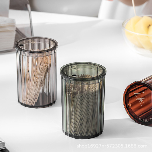 Light luxury internet-famous toothpick box, household personalized creative transparent high-end toothpick container, restaurant Nordic toothpick bucket