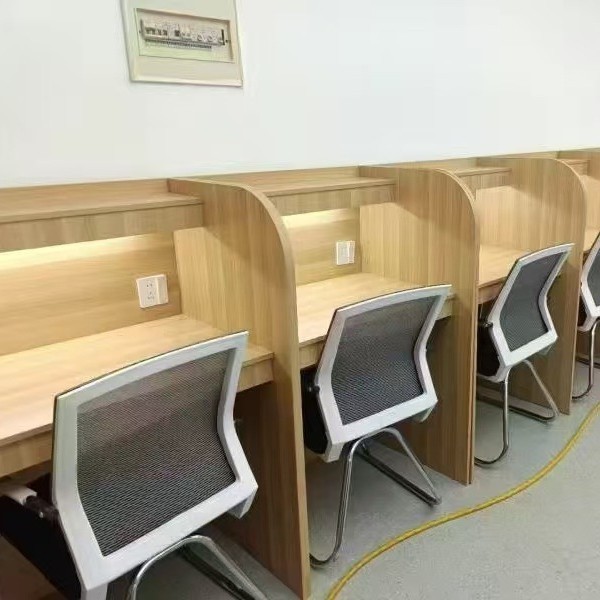 沉浸式自习桌学习桌自习室隔断桌新款2025实木级颗粒板小学生考研|undefined