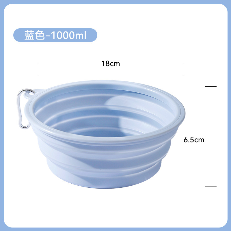 Color de perro macaron fuera de color sólido cuenco plegable Teddy perro fuera cuenco colgante gato cuenco para beber cuenco para mascotas