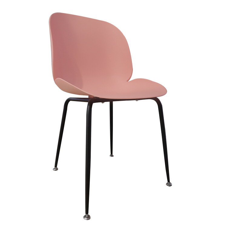 Silla de plástico con respaldo escandinavo, silla de escritorio casero, silla de escritorio simple, cojín de bolsa suave