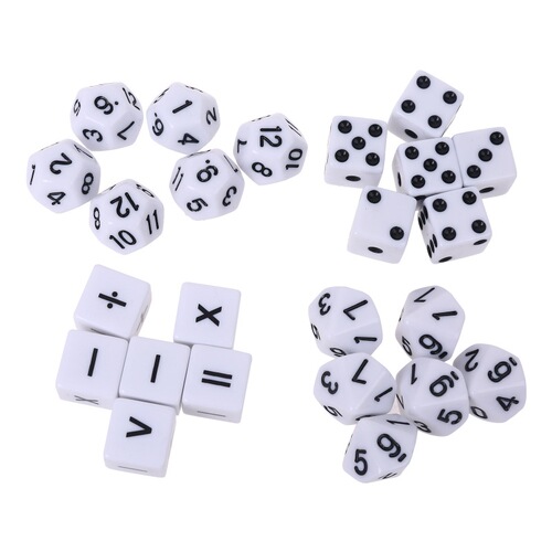 Cross-border supply combination package teaching dice 16mm children's math dice game math teaching puzzle