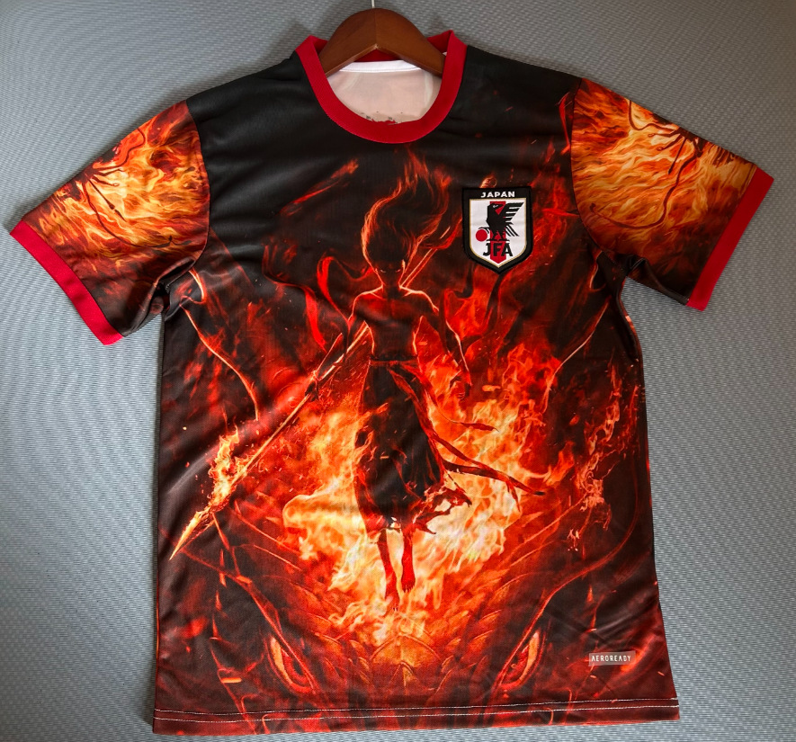 25-26 Nueva camiseta de anime de camiseta japonesa One Piece Samurai Sakura Dragon Ball Uniforme de fútbol transfronterizo de edición especial