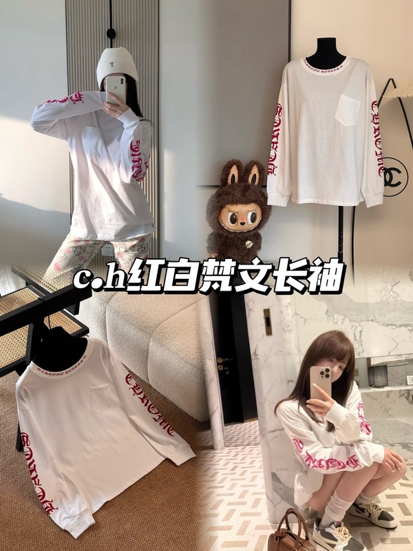 クロウの人気ブランド、クロウの長袖Tシャツ、ラウンドネック、純綿、男女兼用、ゆったり、万能、在庫あり、卸売、カジュアルスタイル|undefined