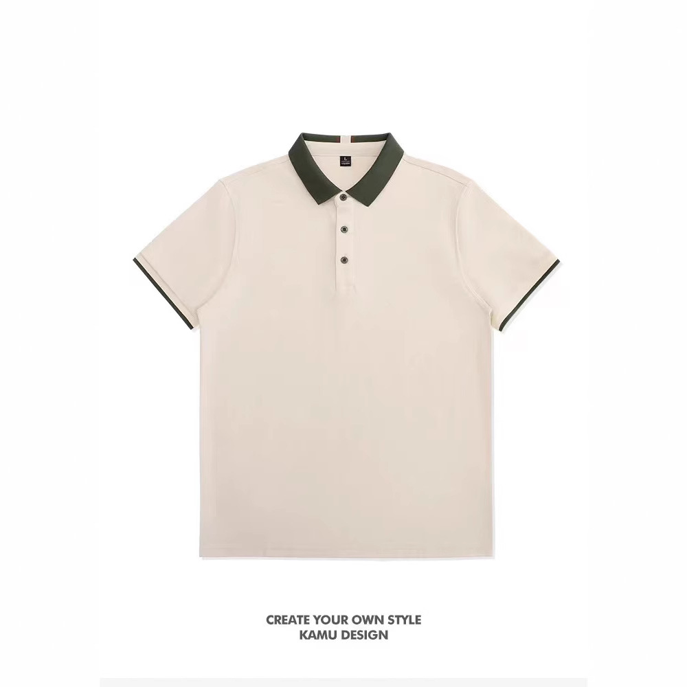 Hombre de verano personalizado bordado impresión nueva polo de tapa de alta gama camiseta casual de negocios camiseta de manga corta chaqueta