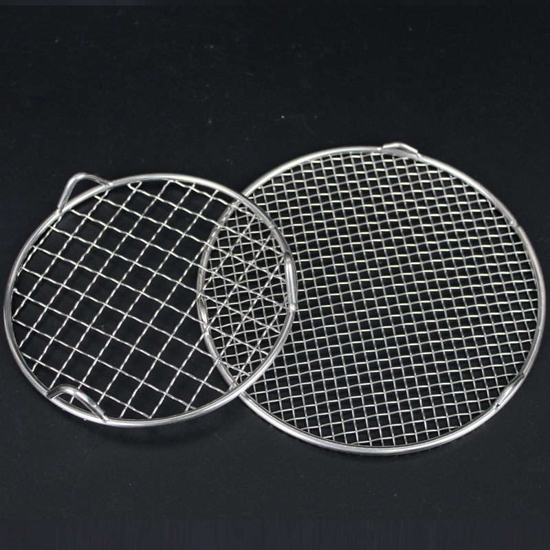 De Acero inoxidable barbacoa neta redonda rectangular con pies hogar estufa té cocinar hornear secado rejilla de drenaje de aceite