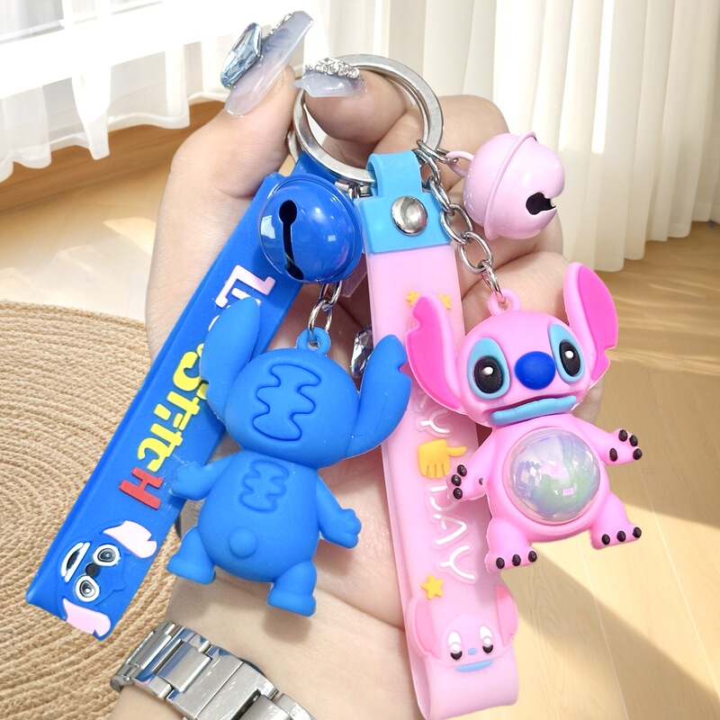 クロスボーダー漫画スティッチのキーホルダーかわいい人形のキーホルダーカップルの学生のカバンのストラップのプレゼント|undefined