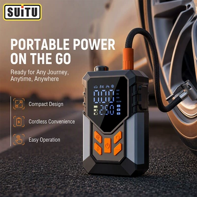 Car-mounted air pump, tire inflator, smart digital display, electric air pump, tire pressure gauge, air inflator, cross-border product