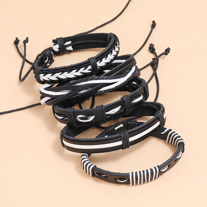 Simple Retro Multilayer Braided Leather Bracelet