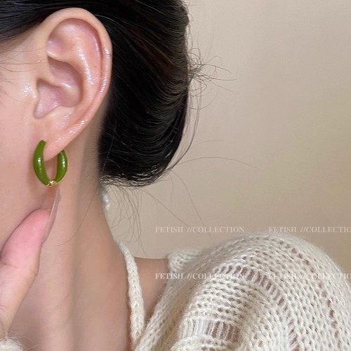 Cool dripping glaze simple earrings new hot style earrings high-end earrings for women