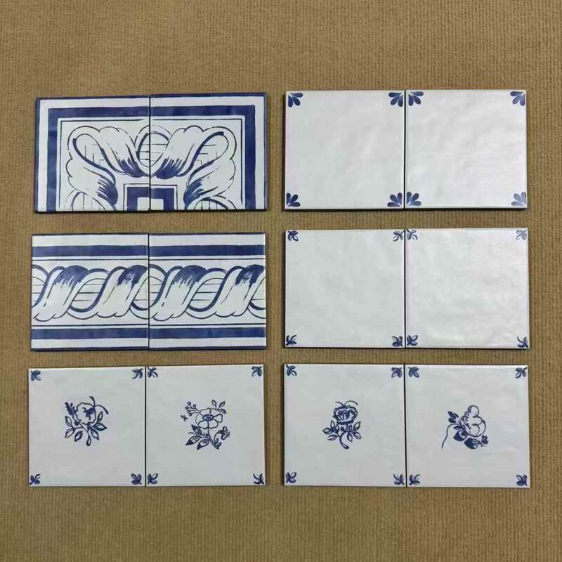 Guangdong All-Ceramic Nanyang 150mm Blue and White Porcelain French Milk White Art Small Flower Tiles B&B Kitchen Bathroom Background Guangdong All-Ceramic Nanyang 150mm Blue and White Porcelain French Milk White Art Small Flower Tiles B&B Kitchen Bathroom Background