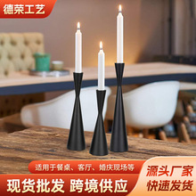 铁艺烛台简约金色家居浪漫烛光晚餐婚庆烛台酒店婚礼布置道具摆件