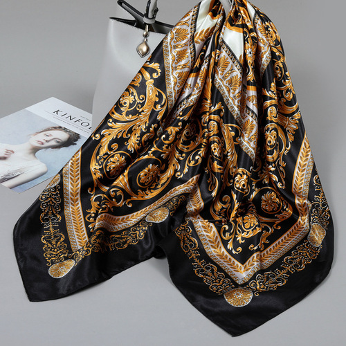 90 large square scarves, high-end women's spring items, stylish silk scarves, versatile chiffon scarves, winter warm scarves, autumn fashion scarves