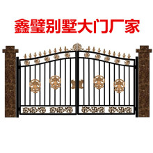 铁艺大门定制广州欧式庭院大门生产厂家佛山花园铁艺大门设计生产