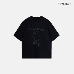 巧衫 240gUV日焼け止め抗菌冷却感半袖Tシャツメンズ2025新作ノーフィールホワイトインクプリント半袖