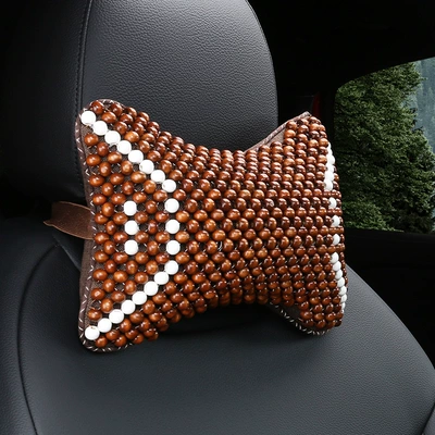 New Wooden Bead Headrest, New — Headrest