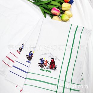 in stock export Australia embroidered printed tea towel cotton tea towel printed napkin plain waffle cartoon