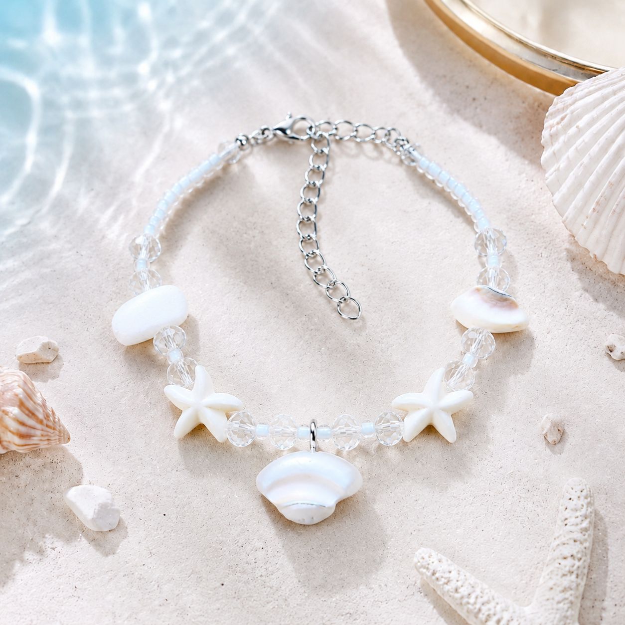 Concha natural, estrella de mar, caracola, pulsera tejida a mano, estilo oceánico, vacaciones en la playa, joyería de nicho para mujer, verano image 40